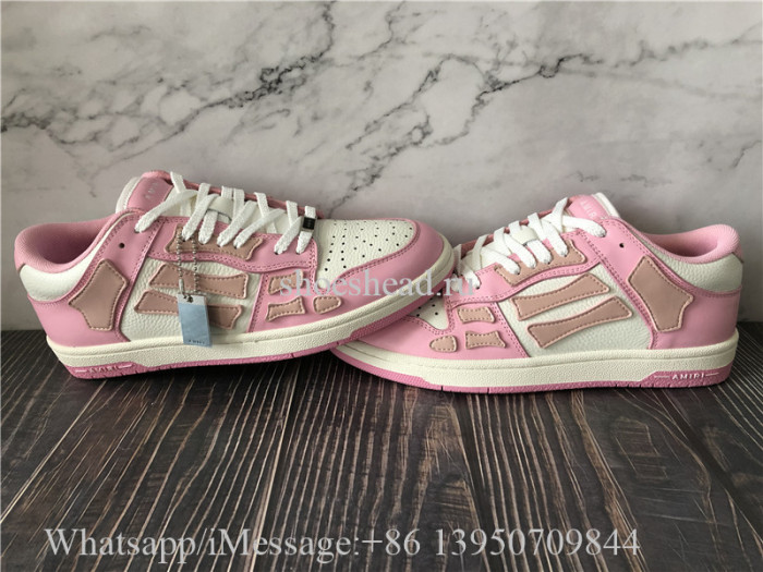 Amiri Pink Skeleton Low Top Sneaker
