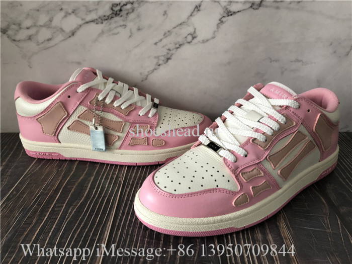 Amiri Pink Skeleton Low Top Sneaker
