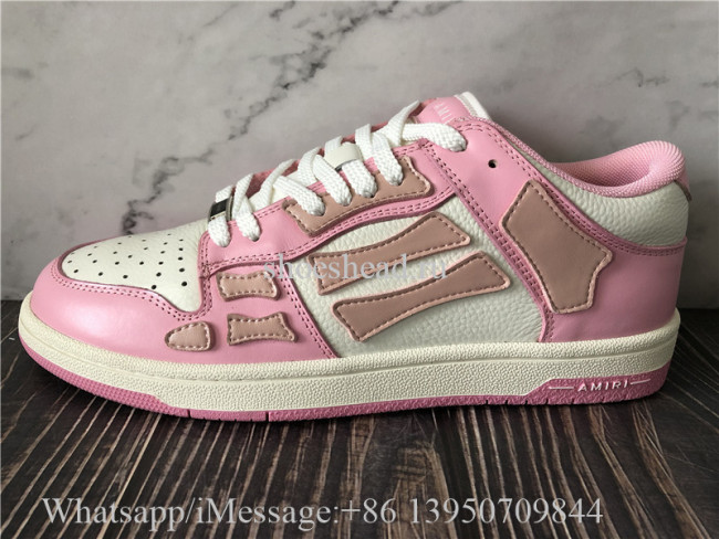 Amiri Pink Skeleton Low Top Sneaker