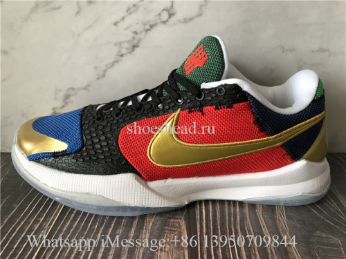 Nike Kobe 5 V Protro Undefeated-Pack Red Blue Black