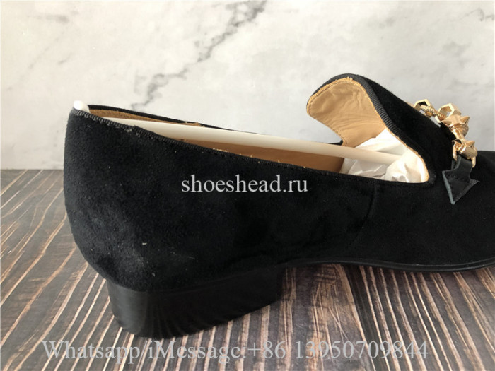 Christian Louboutin Equiswing Loafers Velvet Black