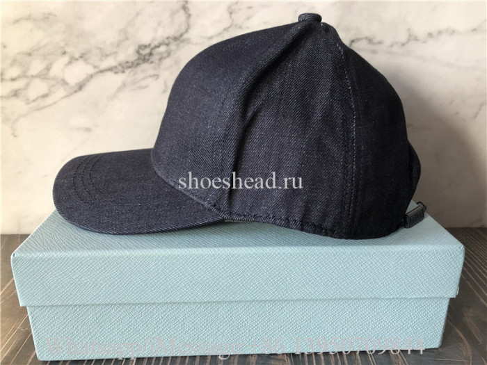 Prada Blue Denim Cap