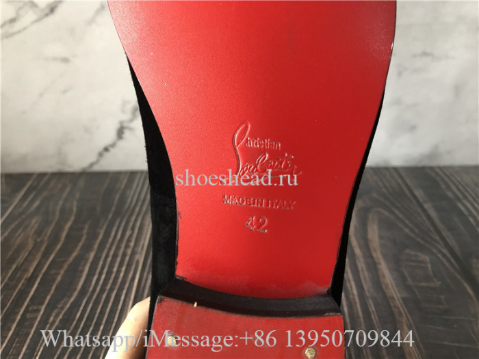 Christian Louboutin Equiswing Loafers Velvet Black