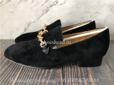 Christian Louboutin Equiswing Loafers Velvet Black