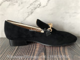 Christian Louboutin Equiswing Loafers Velvet Black