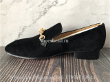 Christian Louboutin Equiswing Loafers Velvet Black