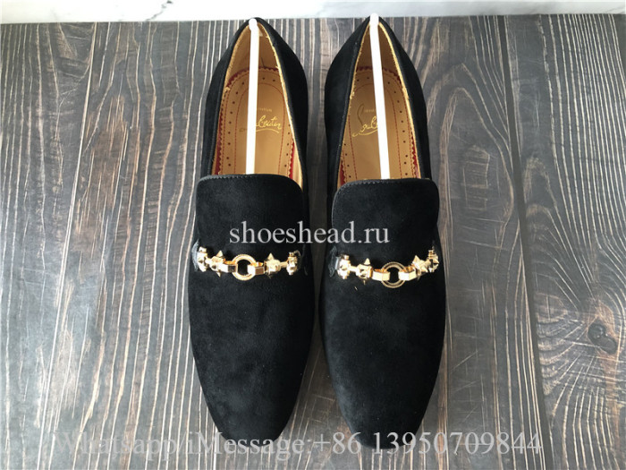 Christian Louboutin Equiswing Loafers Velvet Black