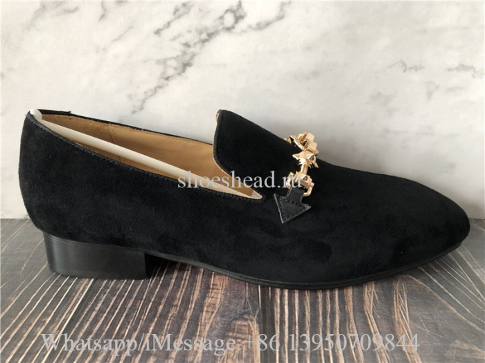 Christian Louboutin Equiswing Loafers Velvet Black