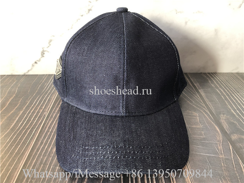 Prada Blue Denim Cap