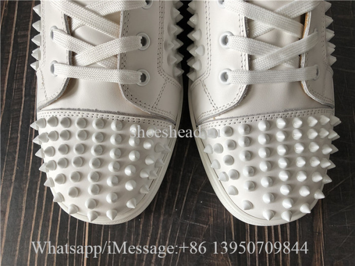 Christian Louboutin Spike High Top Sneaker Pure White