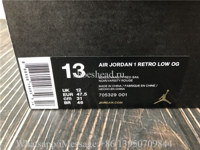 Air Jordan 1  Retro Low OG Bred