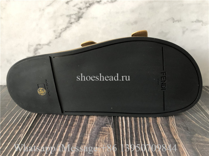 Fendi FF Jacquard Dual Buckle Slide Sandals