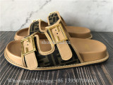 Fendi FF Jacquard Dual Buckle Slide Sandals