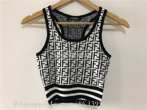 Fendi FF Logo Sleeveless Sweater Tee