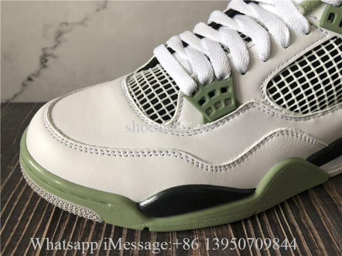 Air Jordan 4 WMNS Seafoam Aka Oil Green
