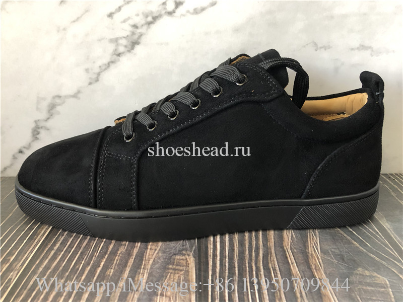 Christian Louboutin Flat Low Top Black Suede