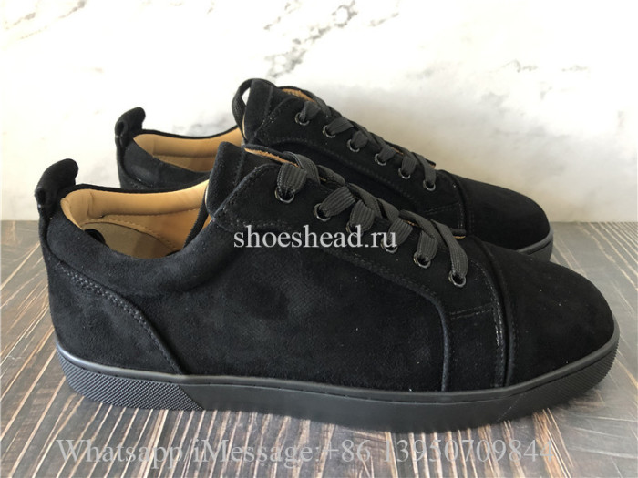 Christian Louboutin Flat Low Top Black Suede