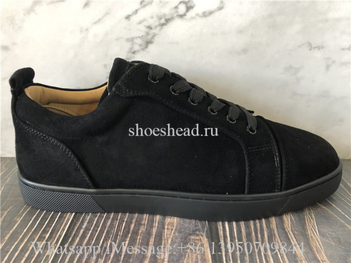 Christian Louboutin Flat Low Top Black Suede
