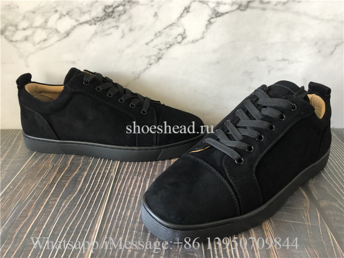 Christian Louboutin Flat Low Top Black Suede