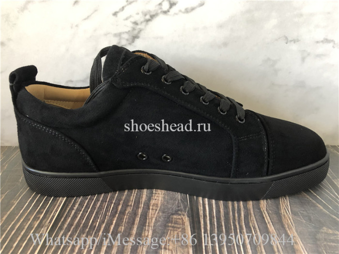 Christian Louboutin Flat Low Top Black Suede