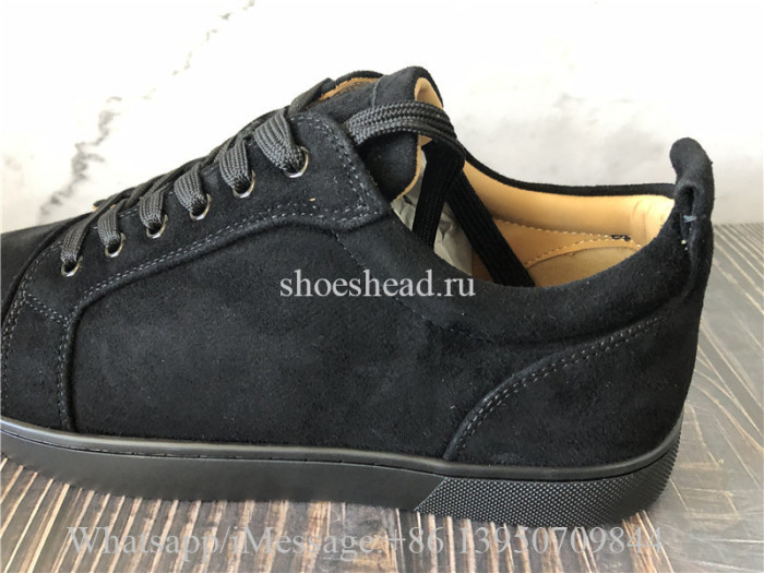 Christian Louboutin Flat Low Top Black Suede