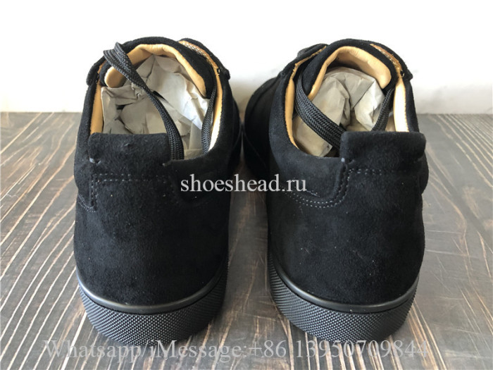 Christian Louboutin Flat Low Top Black Suede
