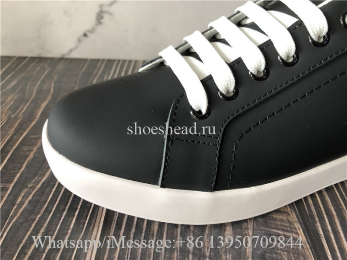 Dolce & Gabbana Leather Logo-Top Sneaker