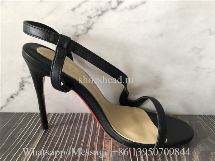 Christian Louboutin Rosalie 100mm Sandals Leather And PVC Black