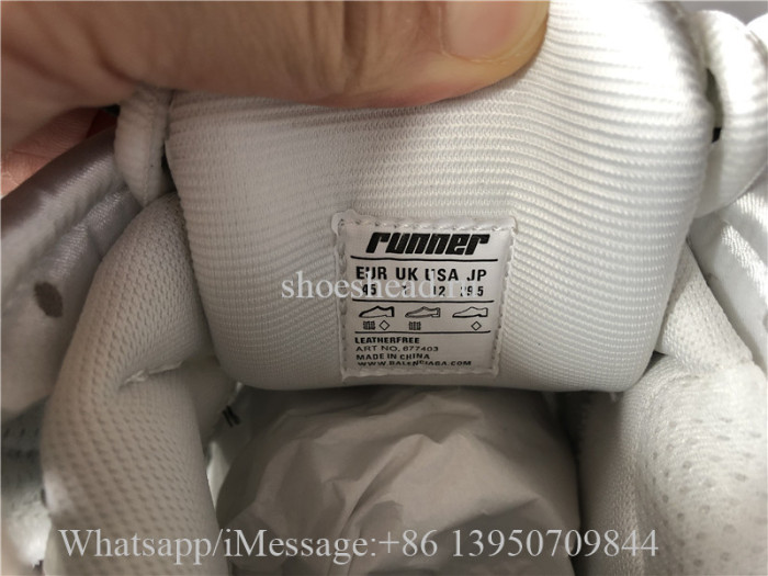 Balenciaga Runner Graffiti Sneaker In White And Black Mesh And Nylon