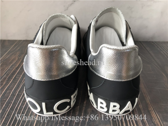 Dolce & Gabbana Leather Logo-Top Sneaker
