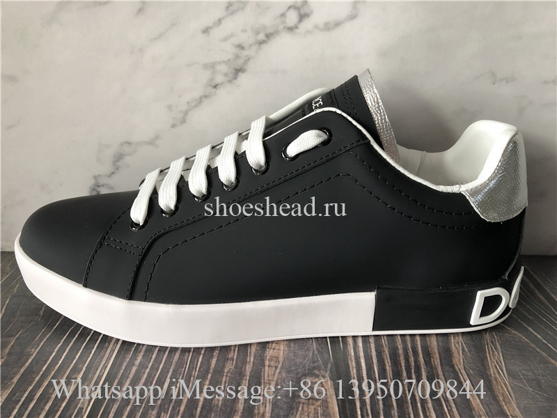 Dolce & Gabbana Leather Logo-Top Sneaker