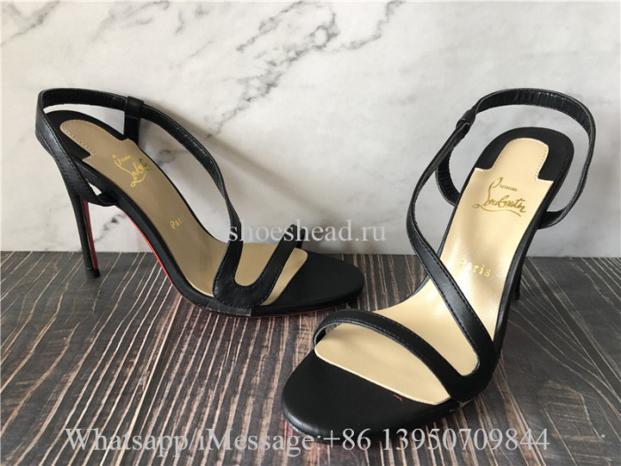 Christian Louboutin Rosalie 100mm Sandals Leather And PVC Black