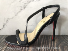 Christian Louboutin Rosalie 100mm Sandals Leather And PVC Black