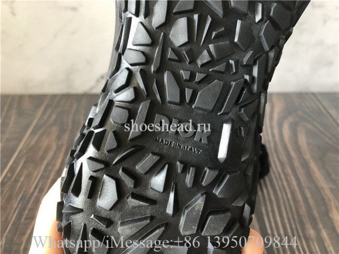 Dior Essentials Diorizon Ankle Boot Beige Black Dior Oblique Jacquard and Black Rubber