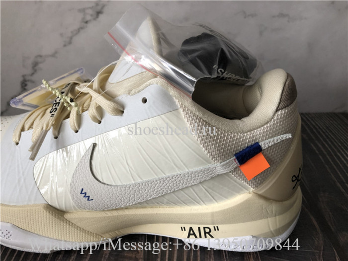 Off White x Nike Kobe 5 Protro Undefeated Rice White