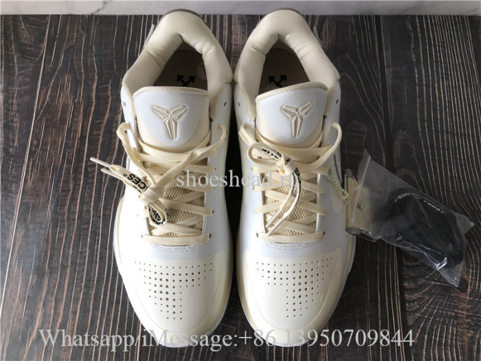 Off White x Nike Kobe 5 Protro Undefeated Rice White