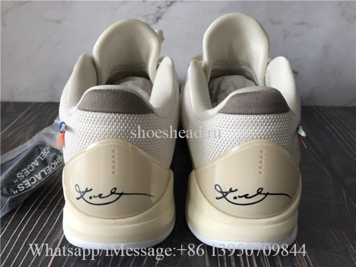 Off White x Nike Kobe 5 Protro Undefeated Rice White
