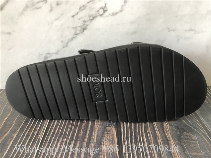 Dior Aqua Sandals Black Oblique Canvas