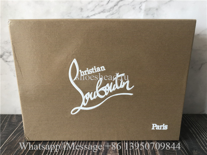 Christian Louboutin Spike Flat Low Top Sneaker Black Leather