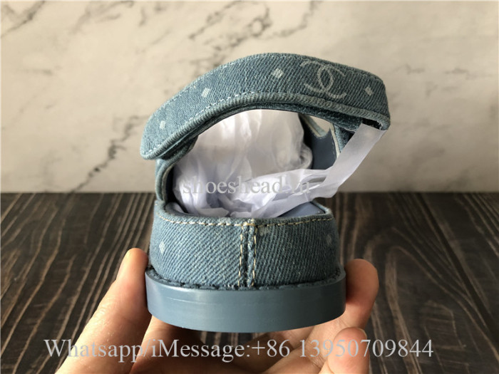 Chanel Dad Blue Denim Sandals