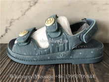 Chanel Dad Blue Denim Sandals