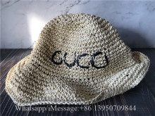 Gucci Beige Woven Straw Hat