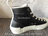 Dior B23 High Top Black Oblique With Flower Pattern