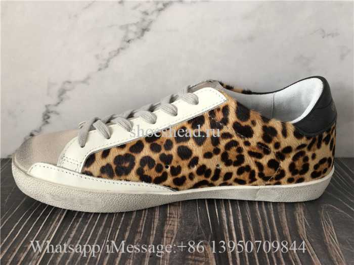 Golden Goose Superstar Leopard-print Calf Hair Sneakers