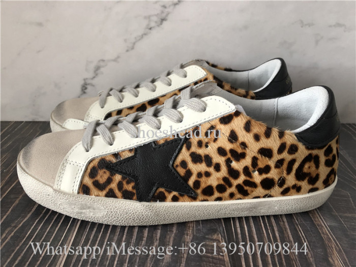Golden Goose Superstar Leopard-print Calf Hair Sneakers