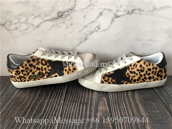 Golden Goose Superstar Leopard-print Calf Hair Sneakers