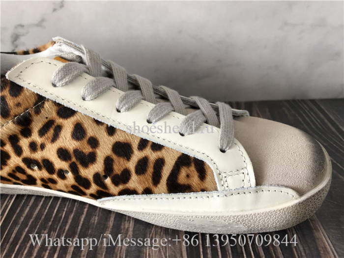 Golden Goose Superstar Leopard-print Calf Hair Sneakers