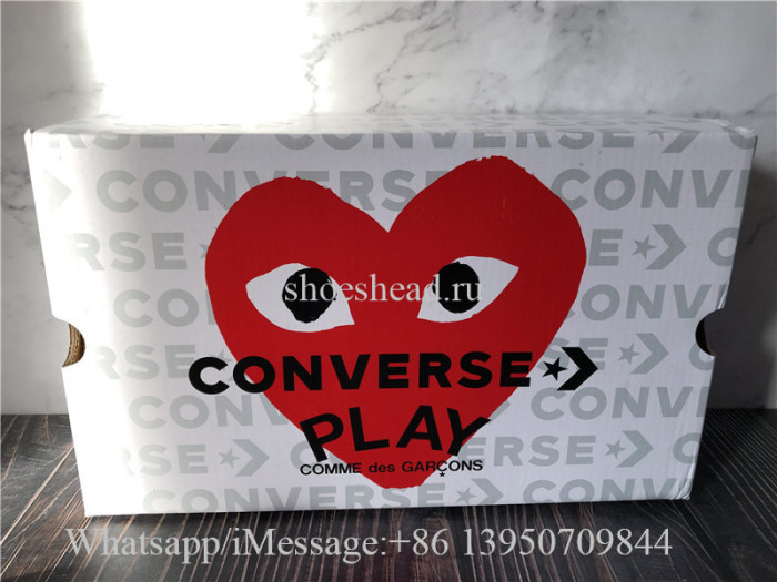 CDG Play x Converse Red Sole White Low Top Sneakers