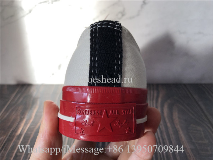 CDG Play x Converse Red Sole White Low Top Sneakers
