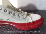 CDG Play x Converse Red Sole White Low Top Sneakers